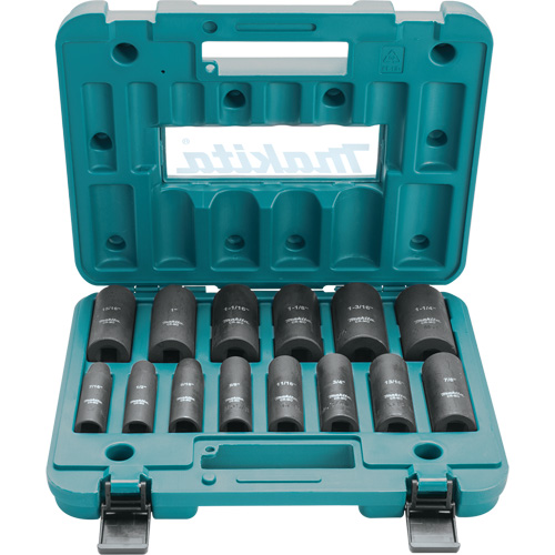 Jeu de douilles profondes, 14 Mcx, Chocs, Prise de 1/2", Profond Oxymax Inc