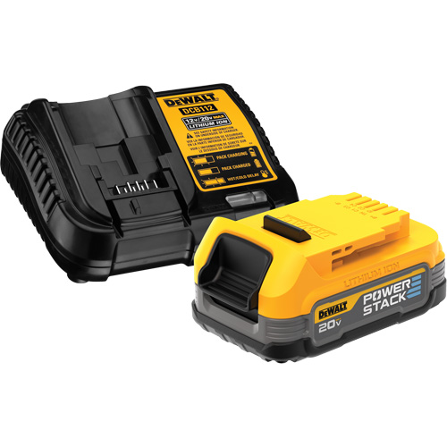 Max* Powerstack Compact Battery Kit & Charger, Lithium-Ion, 20 V, 1.7 A Oxymax Inc