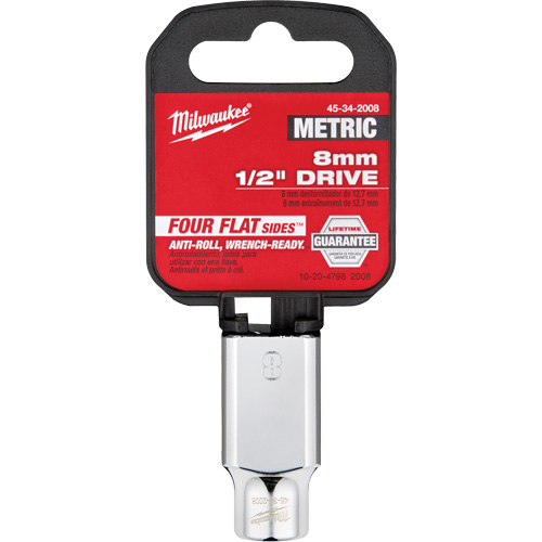 Metric Socket with Four Flat Sides, 8 mm, 1/2" Drive, 6 Points Oxymax Inc