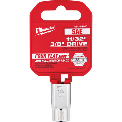 SAE Socket with Four Flat Sides, 11/32", 3/8" Drive, 6 Points Oxymax Inc