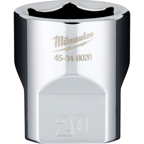 Metric Socket with Four Flat Sides, 20 mm, 3/8" Drive, 6 Points Oxymax Inc