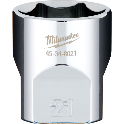 Metric Socket with Four Flat Sides, 21 mm, 3/8" Drive, 6 Points Oxymax Inc