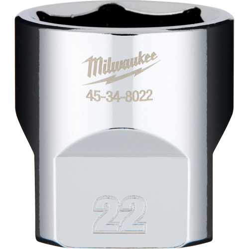 Metric Socket with Four Flat Sides, 22 mm, 3/8" Drive, 6 Points Oxymax Inc