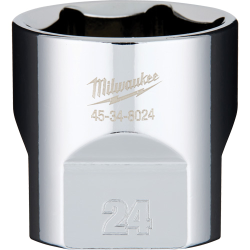 Metric Socket with Four Flat Sides, 24 mm, 3/8" Drive, 6 Points Oxymax Inc