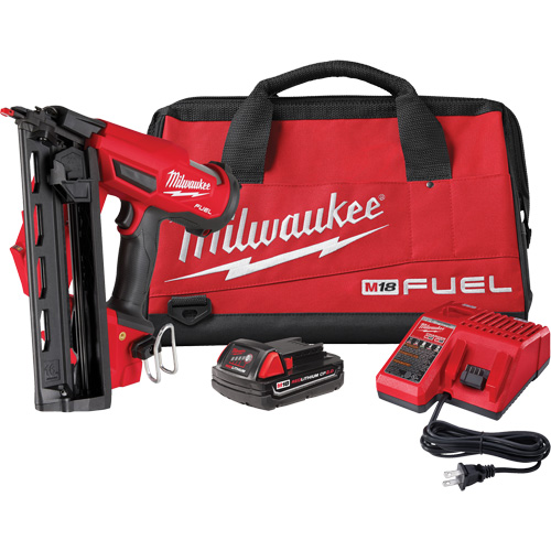 N&eacute;cessaire de clouage en biais M18 Fuel pour clous de finition de calibre 16, 18 V, Lithium-ion Oxymax Inc