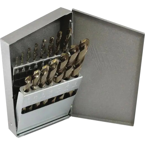 Triumph&reg; MRO Plus&reg; Jobber Length Drill Bit Set, 21 Pieces, High Speed Steel Oxymax Inc