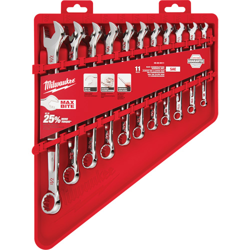 SAE Wrench Set, Combination, 11 Pieces, Imperial Oxymax Inc