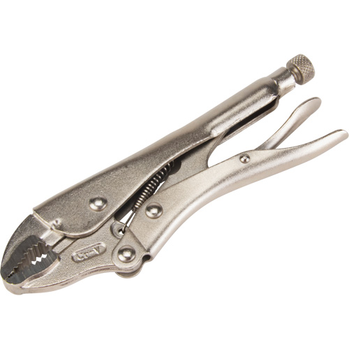 Locking Pliers with Wire Cutter, 7" Length, Curved Jaw Oxymax Inc