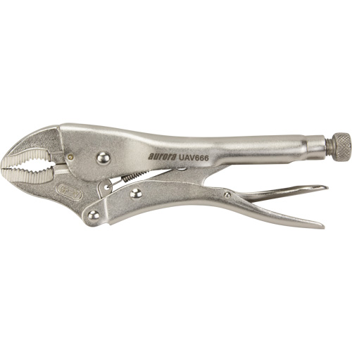 Locking Pliers with Wire Cutter, 10" Length, Curved Jaw Oxymax Inc