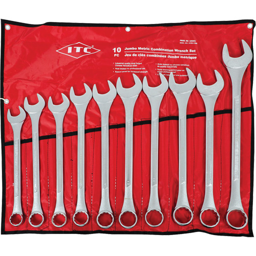 ICWJ-10M Jumbo Wrench Set, Combination, 10 Pieces, Metric Oxymax Inc