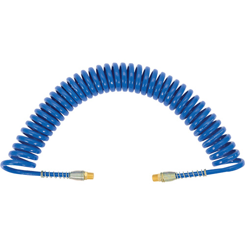 APUB-1425 Tuyau d'air en serpentin avec raccords pivotants et ressort de protection, Air, 1/4" DI x 25' lo, Polyur&eacute;thane Oxymax Inc