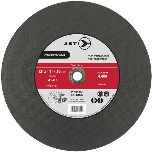 Meule &agrave; tronçonner PowerPlus A24R, 12" x 1/8", Arbre de 20 mm, Type 1, 6600 Tr/min Oxymax Inc