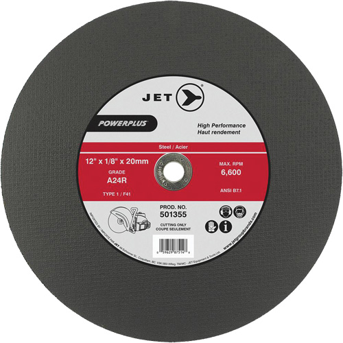 Meule &agrave; tronçonner PowerPlus A24R, 14" x 1/8", Arbre de 20 mm, Type 1, 5500 Tr/min Oxymax Inc