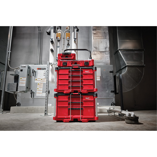 Boîte &agrave; outils avec 4 tiroirs PackOut, 16-3/10" x 22-1/5" x 14-3/10", Rouge Oxymax Inc