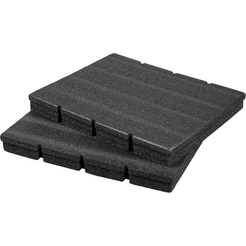 D&eacute;coupes en mousse personnalisables pour les tiroirs des boîtes &agrave; outils PackOut Oxymax Inc