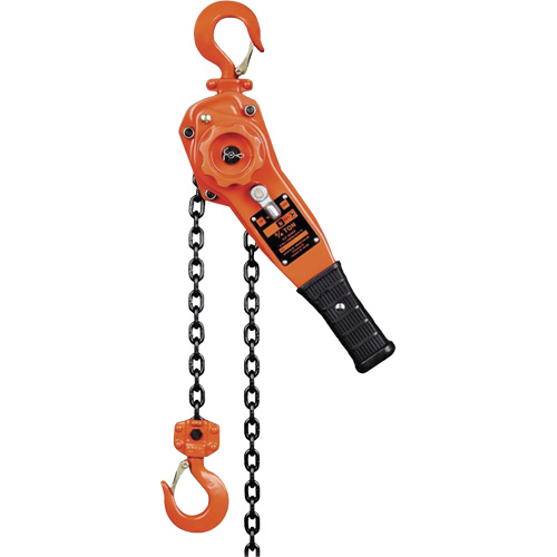 KLP Series Lever Chain Hoists, 5' Lift, 1500 lbs. (0.75 tons) Capacity, Steel Chain Oxymax Inc