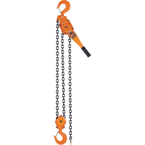 KLP Series Lever Chain Hoists, 5' Lift, 12000 lbs. (6 tons) Capacity, Steel Chain Oxymax Inc