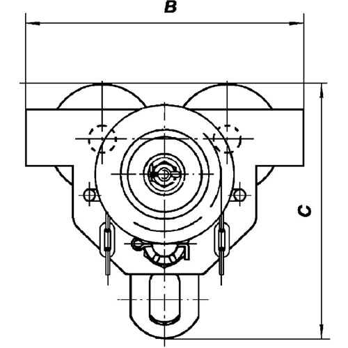 Chariot &agrave; engrenage pour usage intensif — s&eacute;rie SGT, 6600 lb (3 tonnes) Capacit&eacute;, 4" - 8-1/32" Oxymax Inc