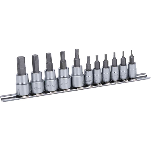 JHBS-11S Jeu de douilles SAE Hextractor, Hexagonale, Prise 1/4"/3/8", 11 mr Oxymax Inc