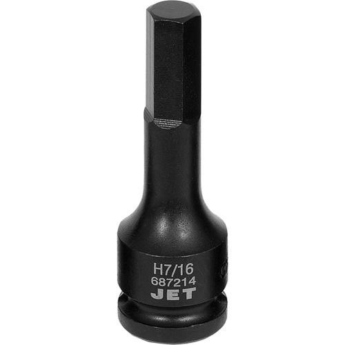 Impact Socket Bits, Hex, 7/16" x 1/2" Drive Oxymax Inc