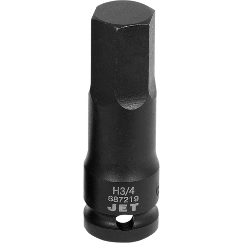 Impact Socket Bits, Hex, 3/4" x 1/2" Drive Oxymax Inc