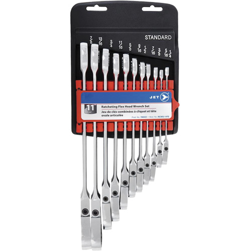 RCWS-11FS Flex Head Wrench Sets, Combination/Flex Head, 11 Pieces, Imperial Oxymax Inc