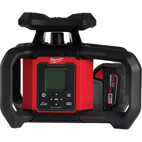 M18 Red Exterior Dual Slope Rotary Laser Level Kit with Receiver & Remote, 4000' (1219.2 m) Oxymax Inc
