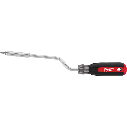 2-in-1 Rotating Multi-Bit Screwdriver, 10-1/10" L, Cushion Grip Handle Oxymax Inc