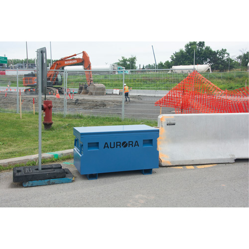 Jobsite Tool Box, 48" x 24" x 27-3/5", Steel, Blue Oxymax Inc