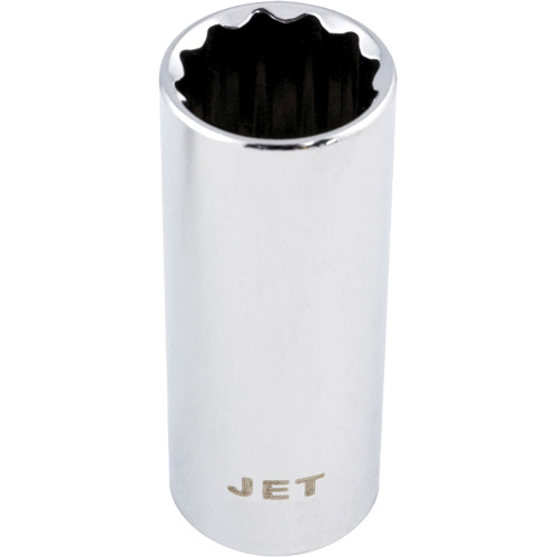 Chrome Socket, 10 mm, 1/4" Drive, 12 Points, Deep Oxymax Inc