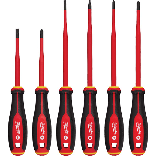 Insulated Slim Tip Screwdriver Set, 6 Pcs., Magnetic Oxymax Inc