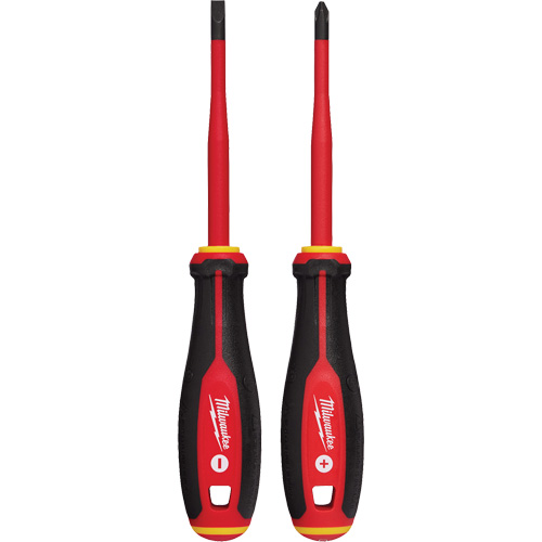 Jeu de tournevis isol&eacute;s &agrave; pointe &eacute;troite, 2 mcx, Magn&eacute;tique Oxymax Inc