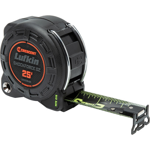 Shockforce G2 Magnetic Tape Measure, 1-1/4" x 25' Oxymax Inc