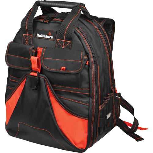 Deluxe Tool Backpack, Black/Red, Ballistic/Polyester Oxymax Inc