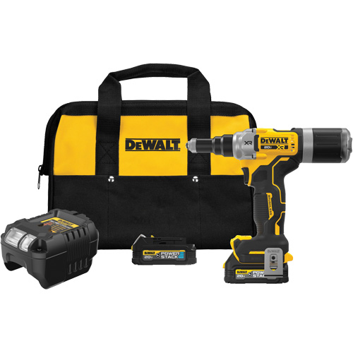 Ensemble d'outil &agrave; riveter sans fil et sans balai 1/4" XR avec POWERSTACK Oxymax Inc