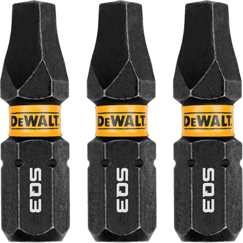 3-Piece FLEXTORQ&reg; Impact Screwdriving Bits, Square, #3, 1/4" Drive Oxymax Inc