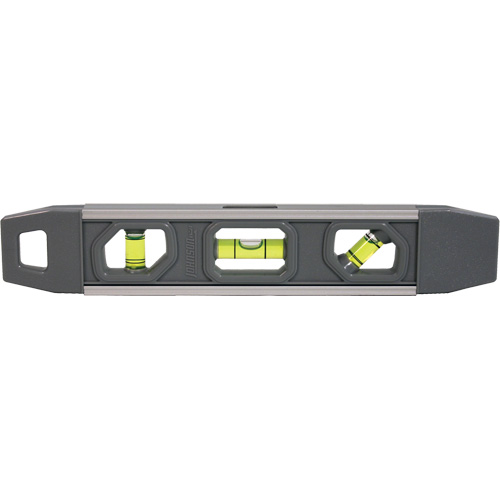 Torpedo Level, 9" L, Aluminum, 3 Vials, Magnetic Oxymax Inc