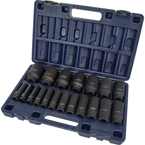 Jeu de douilles SAE, 19 Mcx, Chocs, Prise de 1/2", Profond Oxymax Inc