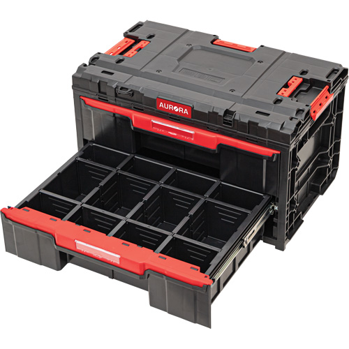 Arx&reg; 2-Drawer Toolbox, 23-1/10" x 15" x 13-2/5", Black Oxymax Inc