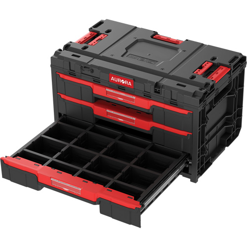 Boîte &agrave; outils &agrave; 3 tiroirs Arx, 23-1/10" x 15" x 13-2/5', Noir Oxymax Inc