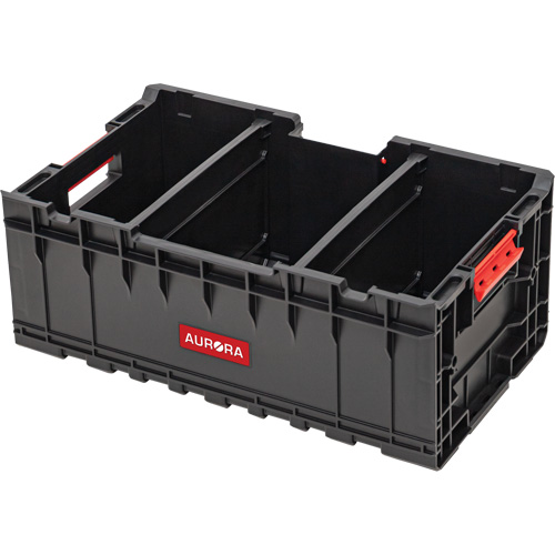 Arx Tool Crate with Dividers, 22-7/10" x 14-1/10" x 9-3/10", Black Oxymax Inc