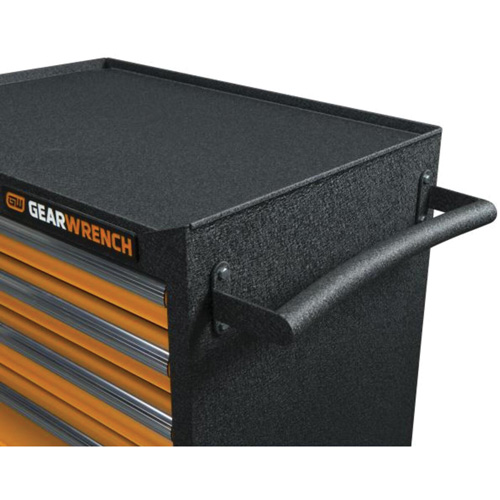Armoire roulante pour outils s&eacute;rie GSX, 6 tiroirs, 36" la x 18-1/5" p x 37-2/5" h, Noir/Orange Oxymax Inc