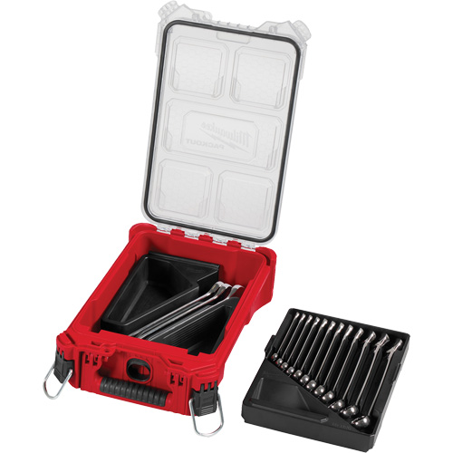 Wrench Set with PackOut Compact Organizer, Combination, 15 Pieces, Metric Oxymax Inc
