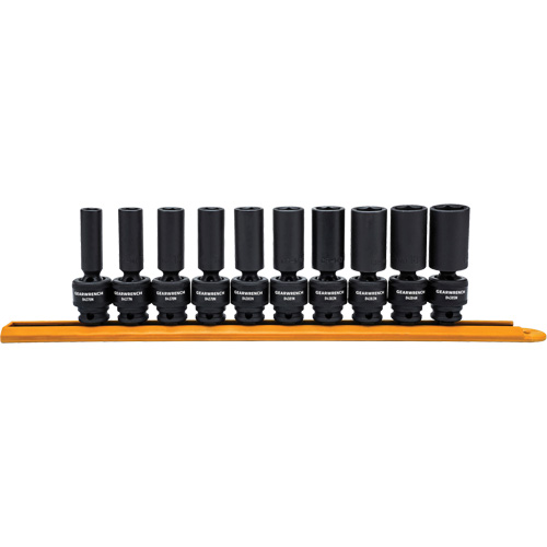 6-Point Universal Metric Socket Set, 10 Pcs, Impact, 3/8" Drive Size, Deep Oxymax Inc