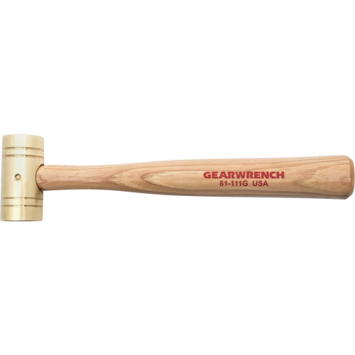 Marteau en laiton avec manche en noyer, Poids de la t&ecirc;te 1 lb, 11" lo Oxymax Inc