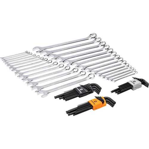6-Point Combination Wrench and Hex Key Set in Foam Storage Tray Oxymax Inc