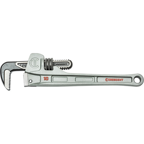 Slim Jaw Pipe Wrench, 1-9/10" Jaw Capacity, 10" Long, Powder Coated Finish, None Handle Oxymax Inc