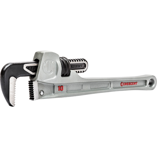 Slim Jaw Pipe Wrench, 1-9/10" Jaw Capacity, 10" Long, Powder Coated Finish, None Handle Oxymax Inc