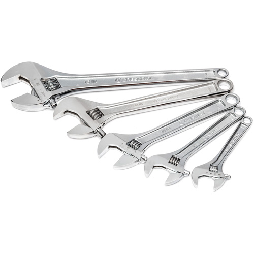 Chrome Wrench Set, Adjustable, 5 Pieces, Imperial and Metric Oxymax Inc