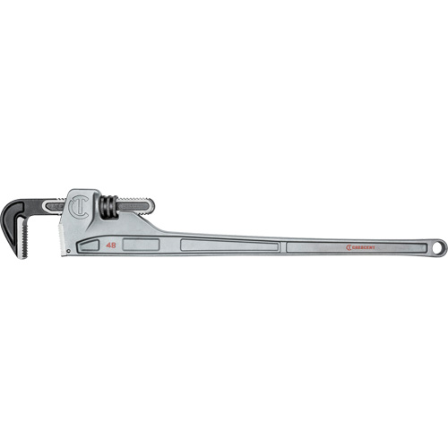 Pipe Wrench, 6" Jaw Capacity, 48" Long, Powder Coated Finish, Non-Ergonomic Handle Oxymax Inc